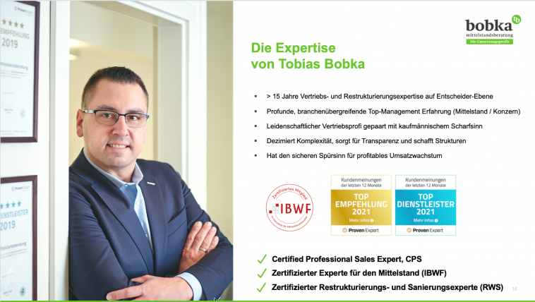 Expertise von Tobias Bobka
